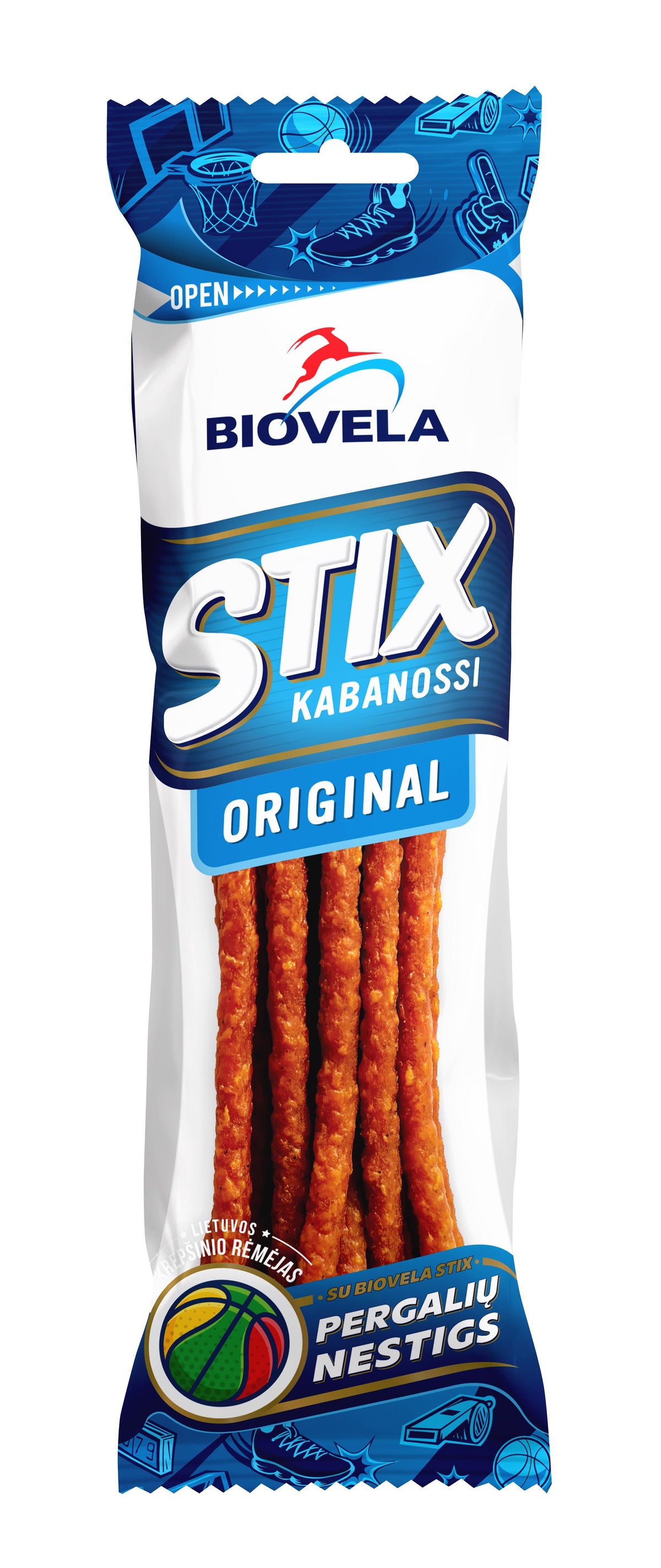 STIX ORIGINAL Hot Smoked Cabanossi Sticks Sausages 100g