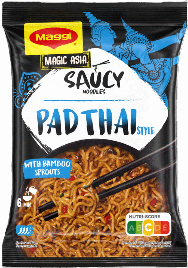 MAGGI SAUCY NOODLES PAD THAI Style Flavor Instant Ramen 128g 4.5oz
