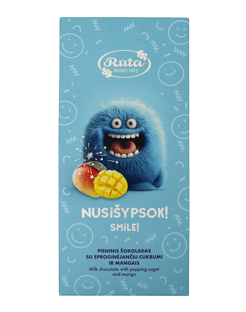 RUTA Chocolate Bar with Popping Sugar & Mango 70g