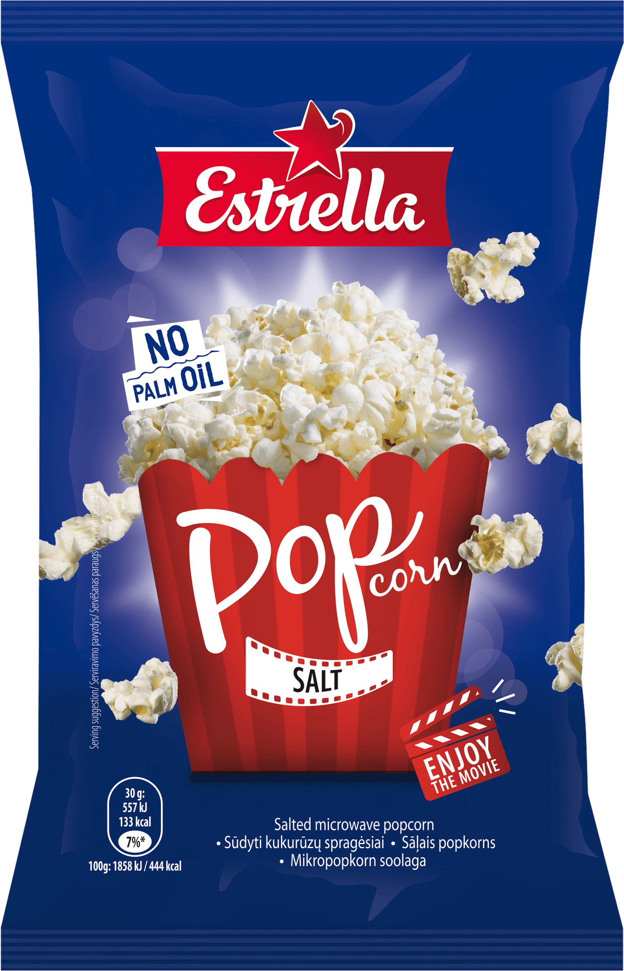 ESTRELLA Salted Popcorn Microwave Ready Bag 100g