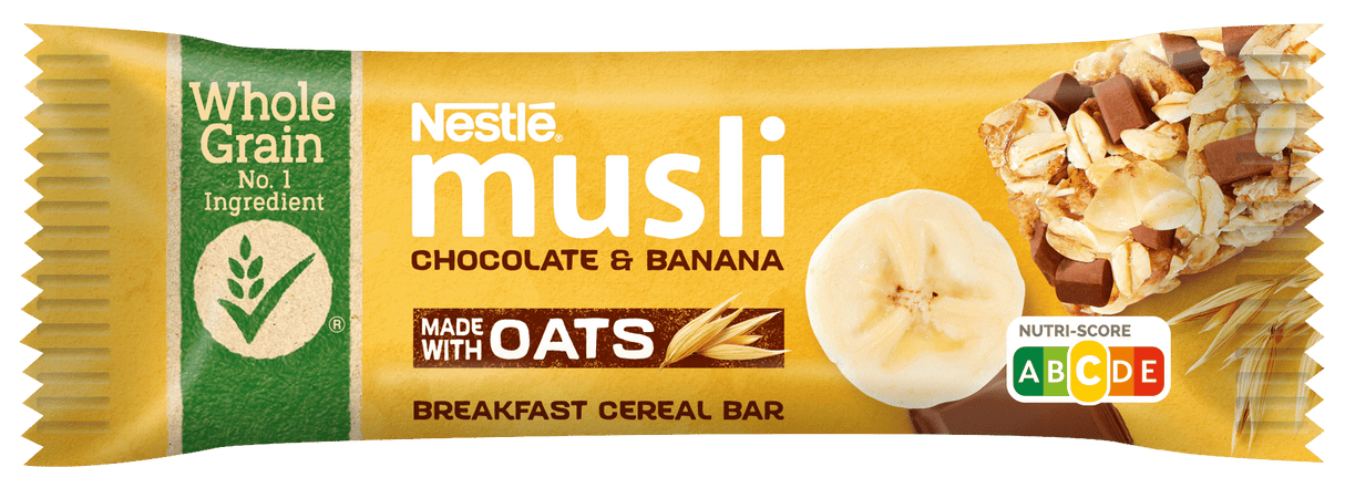 NESTLE MUSLI Milk Chocolate & Banana Wholegrain Cereal Bar 35g