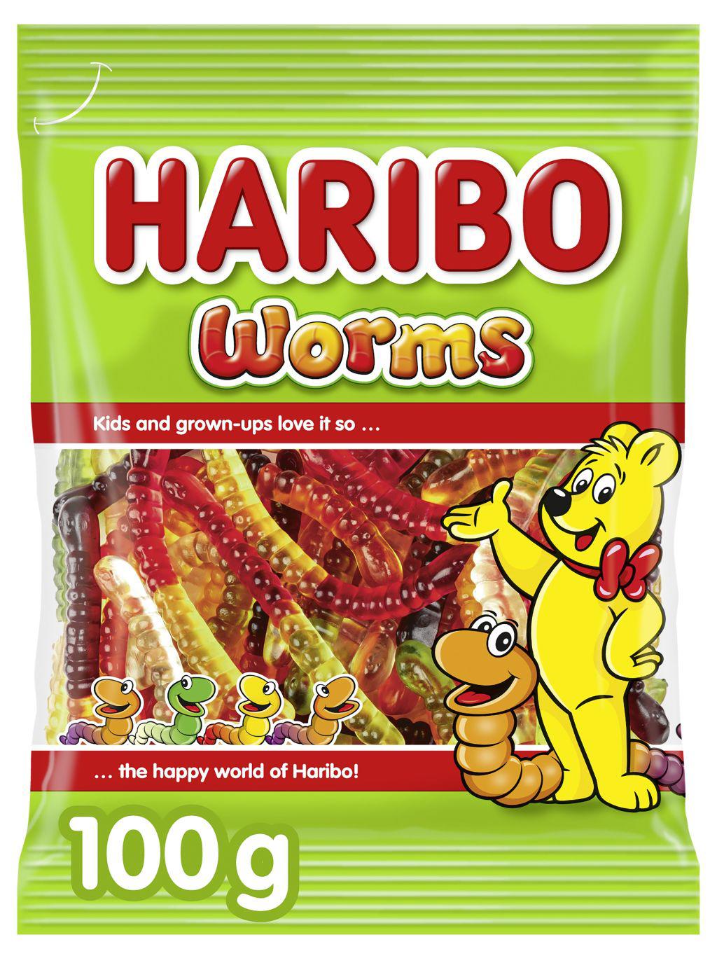 HARIBO WORMS Gummi Candies 100g