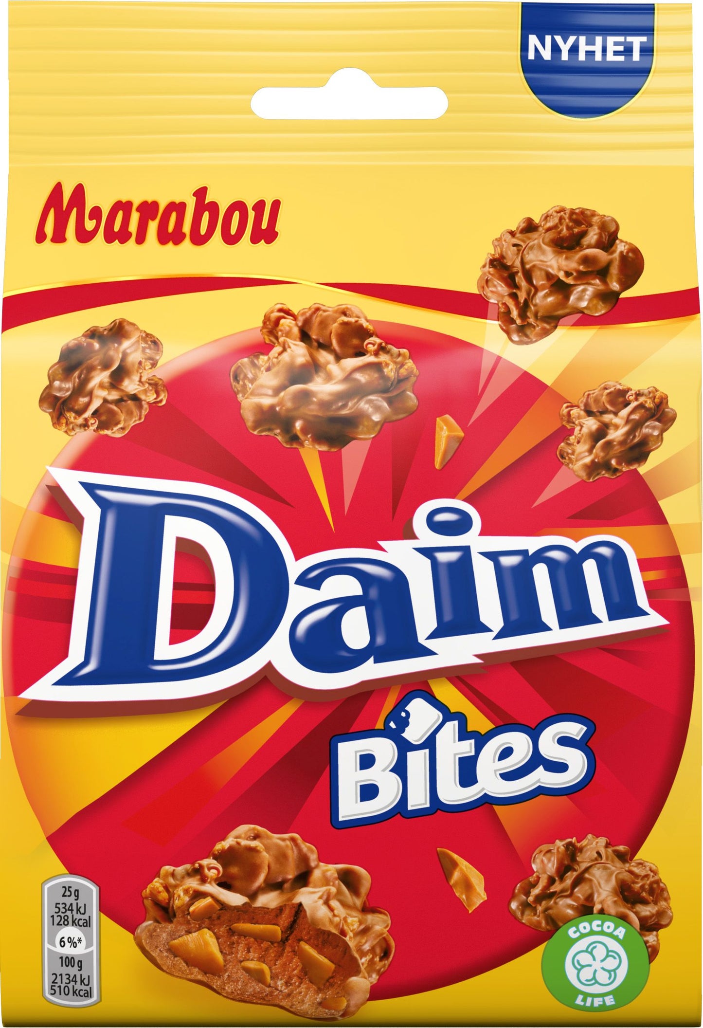 MARABOU DAIM Chocolate Bites with Caramel Crisps 145g 5oz
