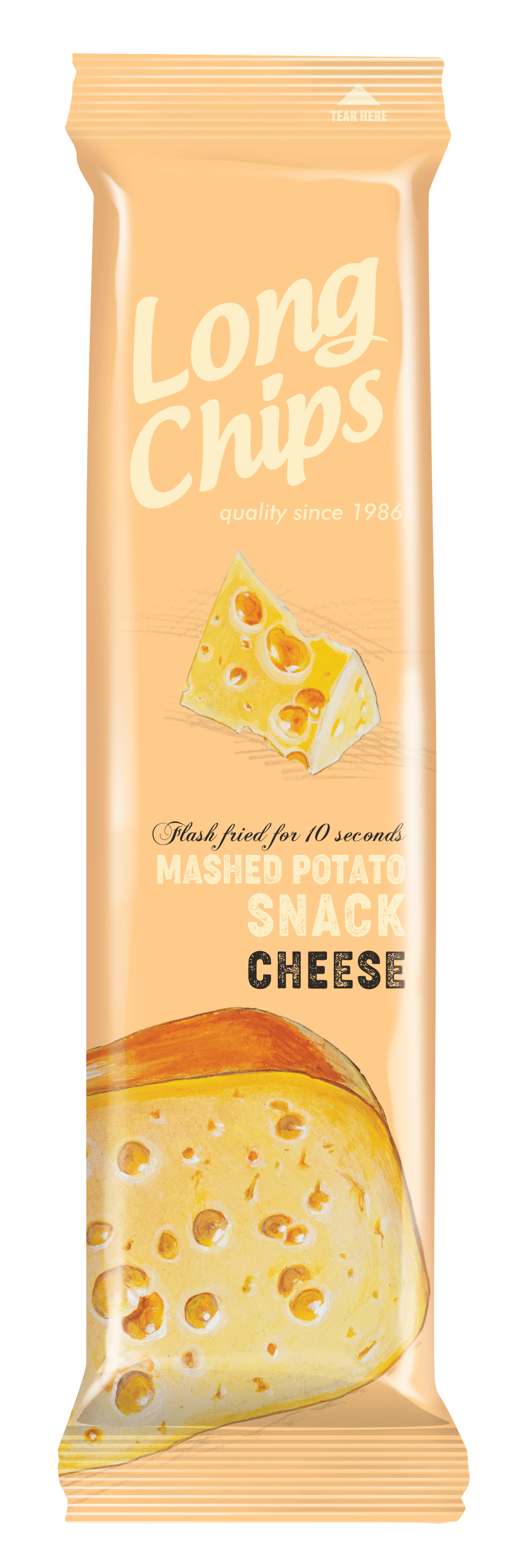 LONG CHIPS CHEESE Flavor Thin Potato Chips 75g 2.65oz