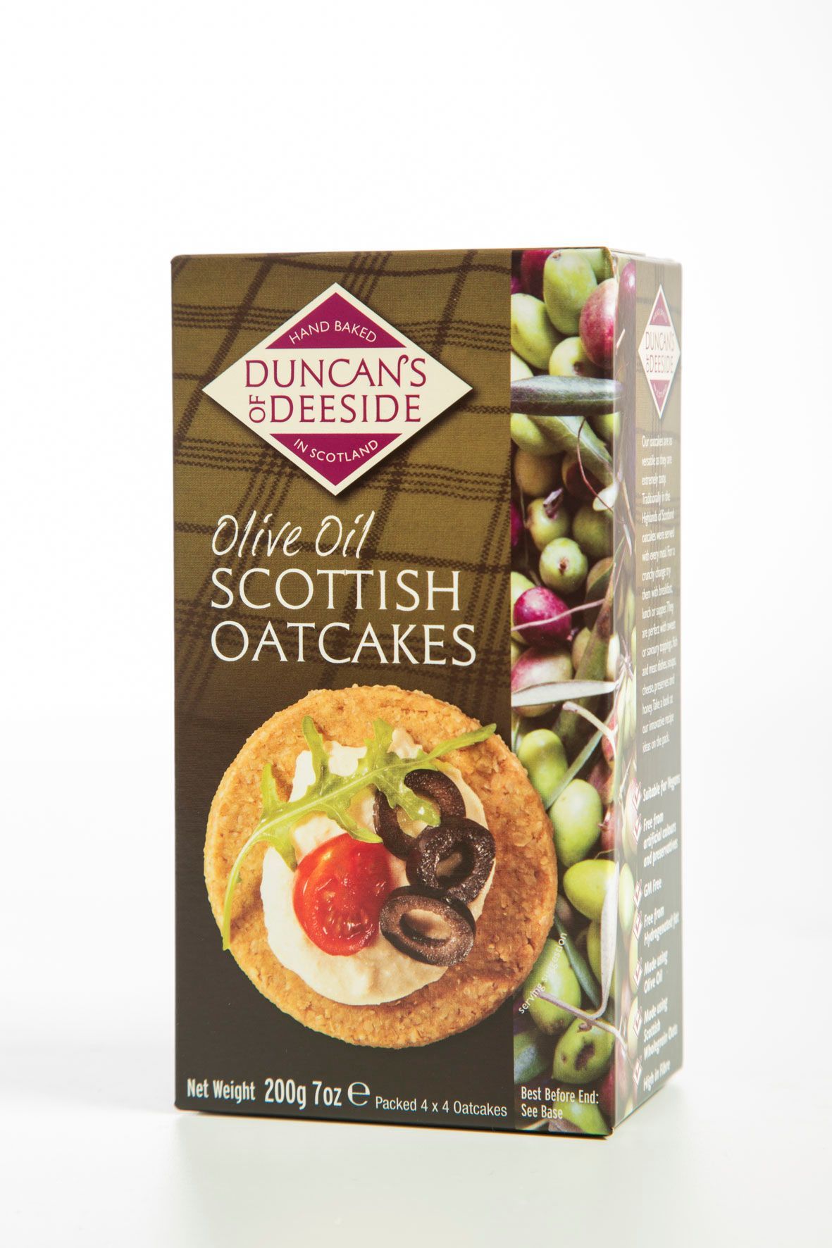 DUNCAN'S of DEESIDE Olive Oil Scottish Oatcakes Cookies 200g