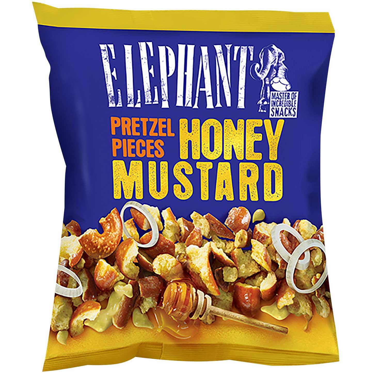 ELEPHANT HONEY MUSTARD Flavor Pretzel Pieces Snacks 125g 4.4oz