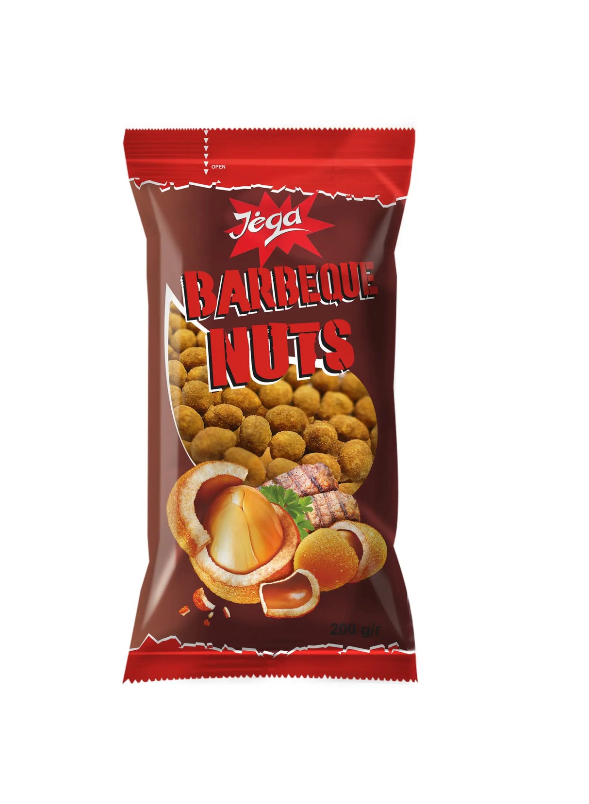 JEGA BARBECUE Flavor Crispy Coated Peanuts 200g