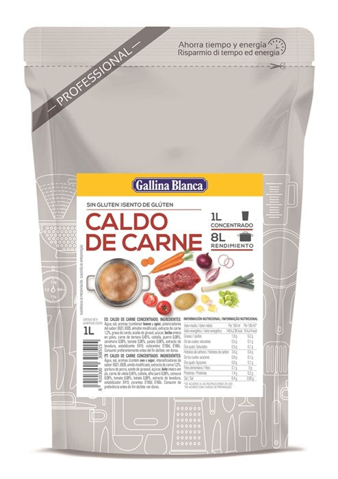 GALLINA BLANCA Caldo De Carne Beef Stock Bouillon Concentrate 1L