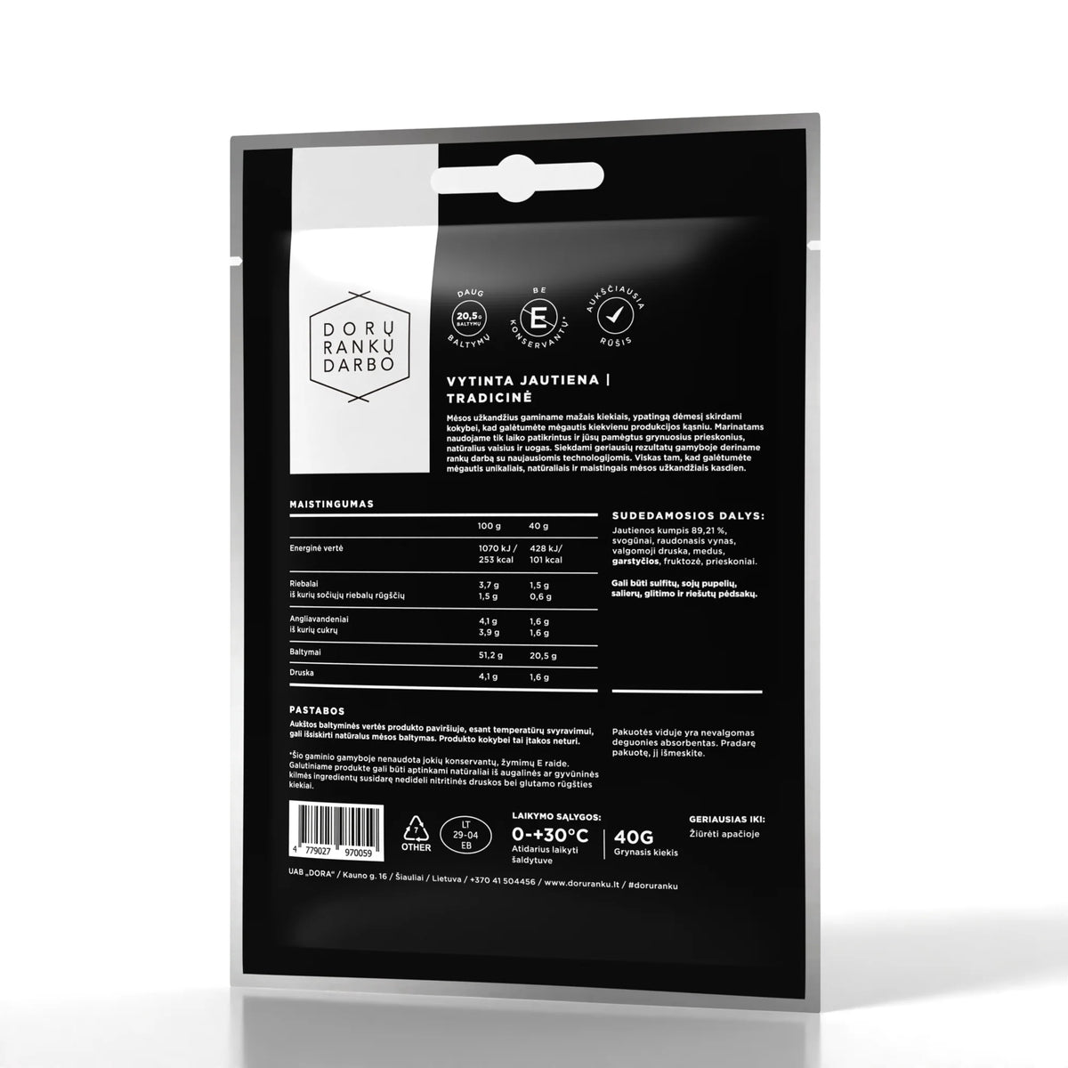 DORA Dried Traditional Beef Jerky 40g