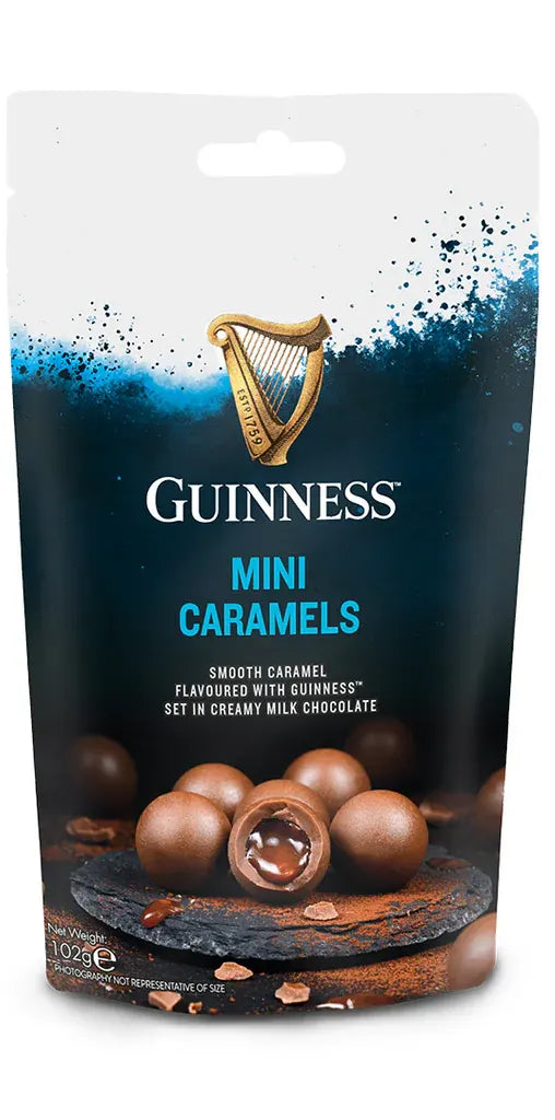 GUINNESS Mini Caramels Milk Chocolate Candy Balls with Guinness Filling Pouch 102g 3.6oz