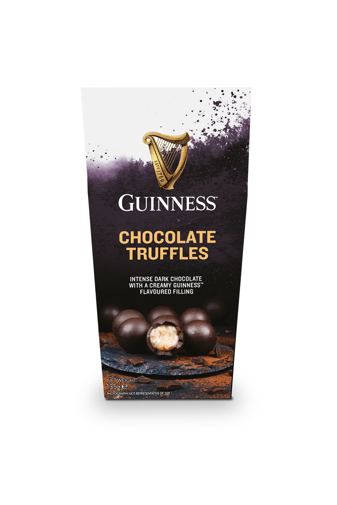 GUINNESS Dark Chocolate Candy Truffles with Creamy Guinness Flavor Filling 135g 4.76oz