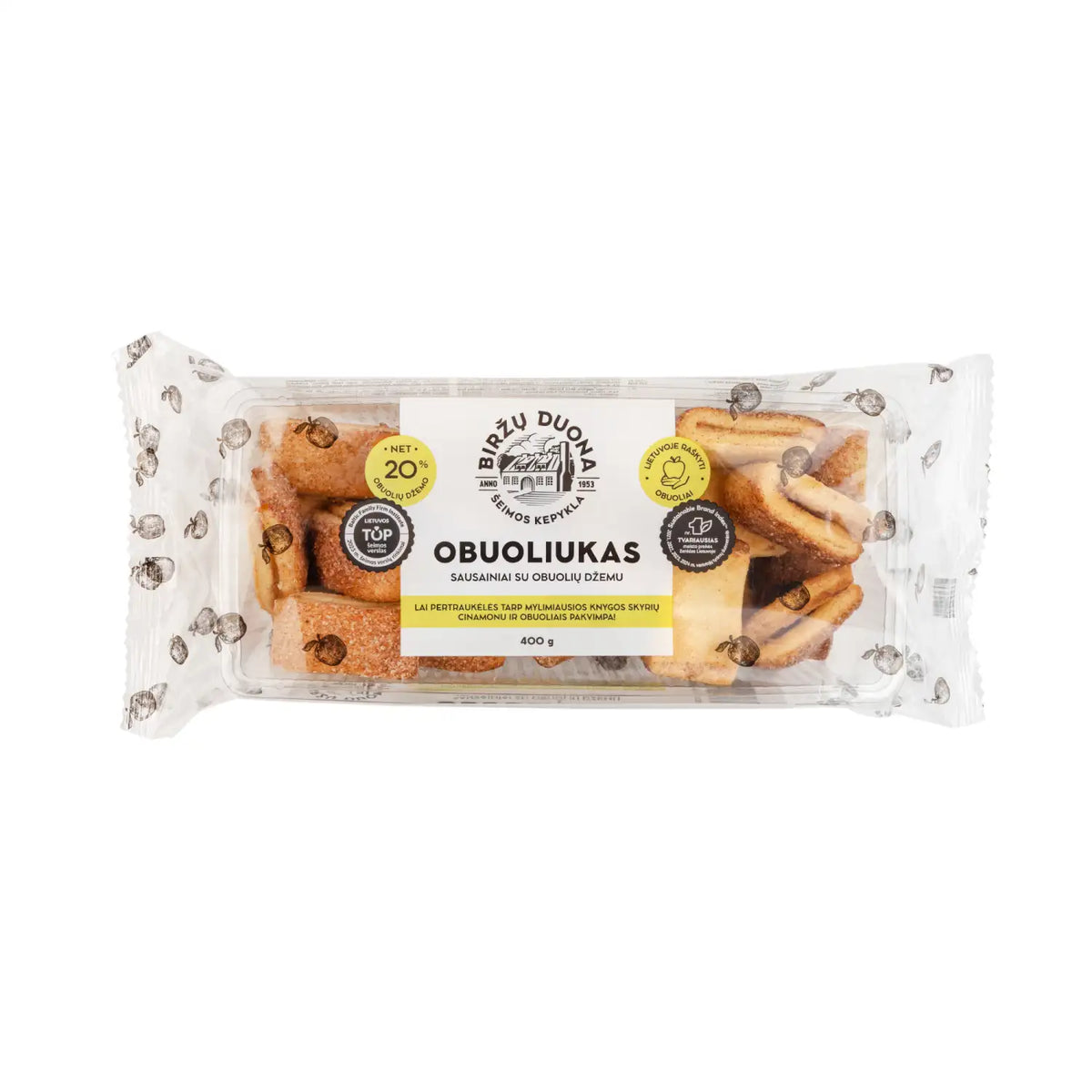 BIRZU DUONA OBUOLIUKAS Cookies with Apple Jam Filling 400g