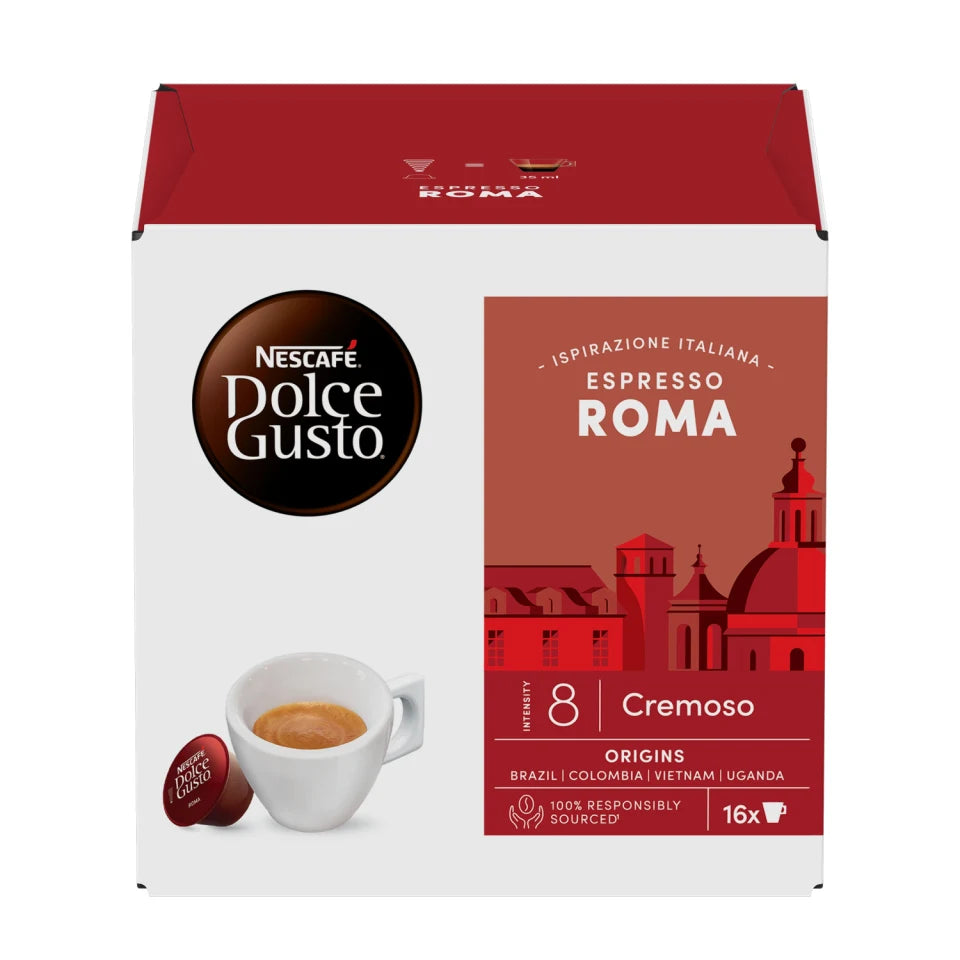 NESCAFE ESPRESSO ROMA Cremoso Dolce Gusto Coffee Capsules Box