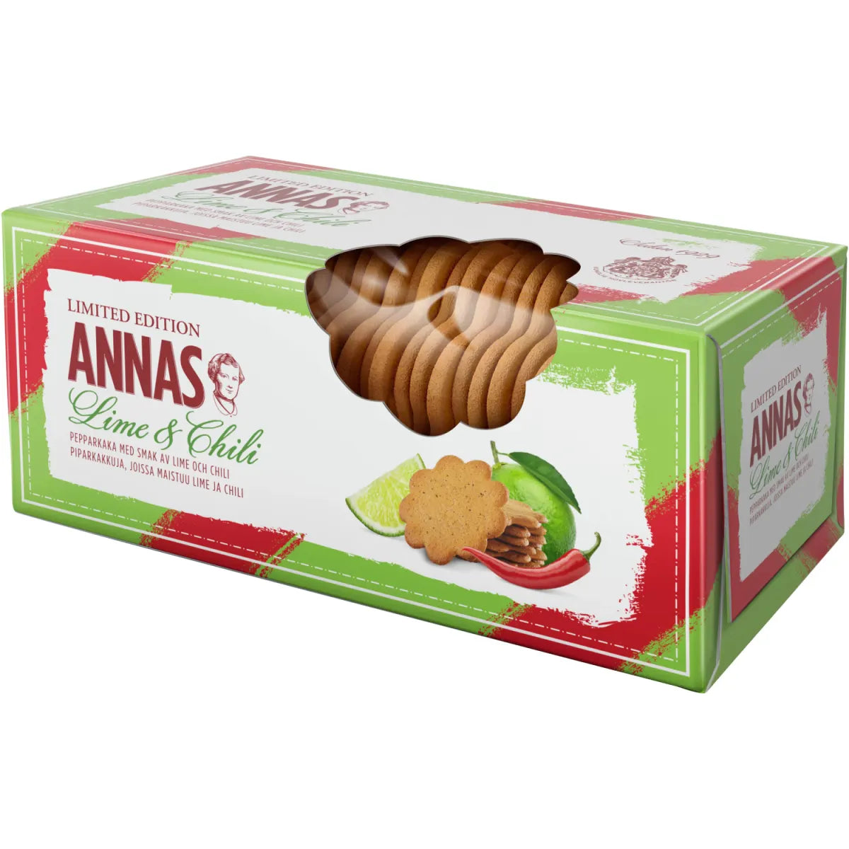 ANNAS Lime & Chili Flavor Thins Swedish Pepparkaka Cookies 150g 5.3oz