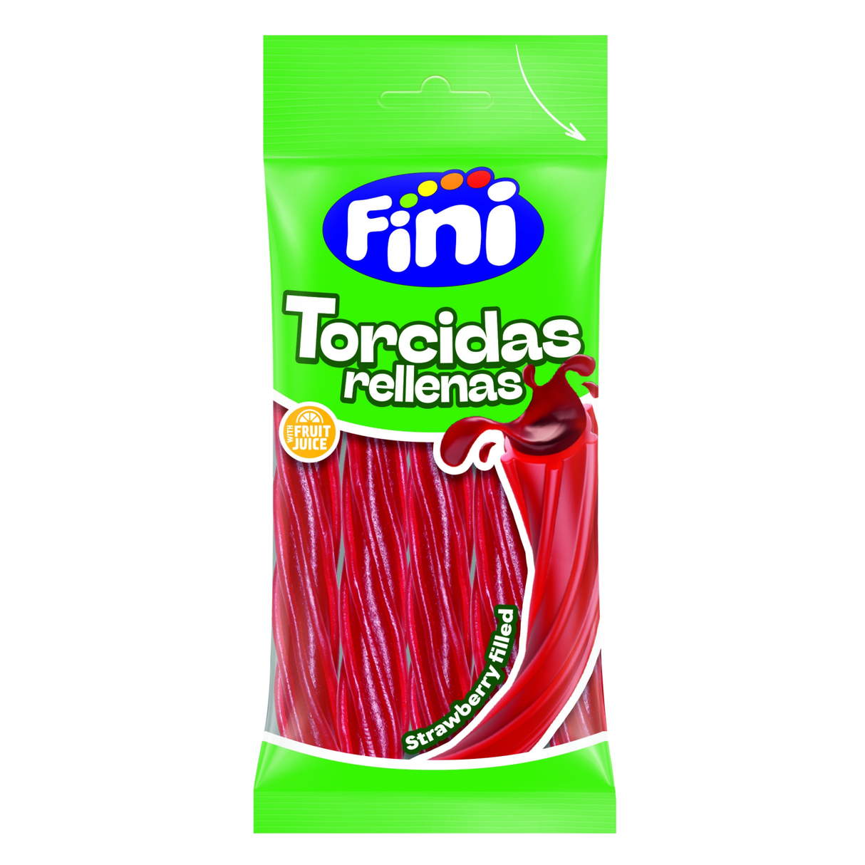 FINI Strawberry Filled Twisted Sticks Gummi Candies 85g