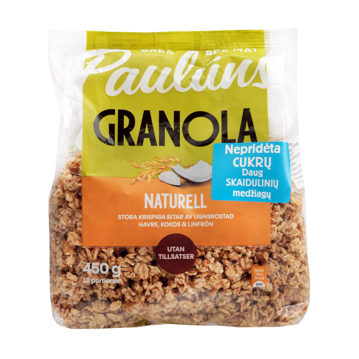 PAULUNS Granola with Coconut & Flaxseed 450g