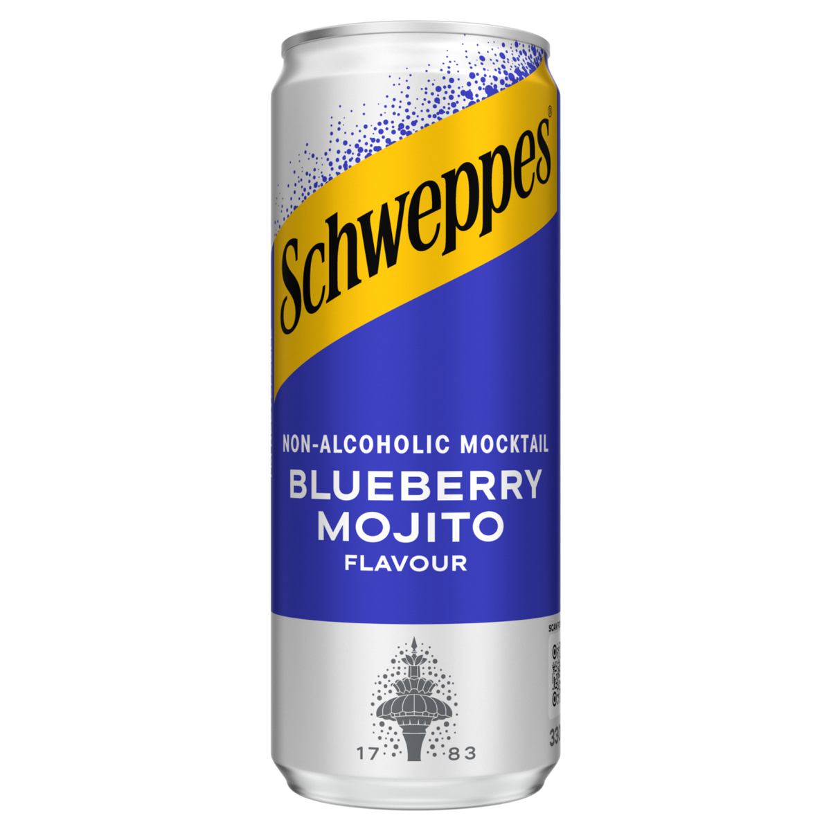 SCHWEPPES BLUEBERRY MOJITO Flavor Sparkling Soft Drink 330ml