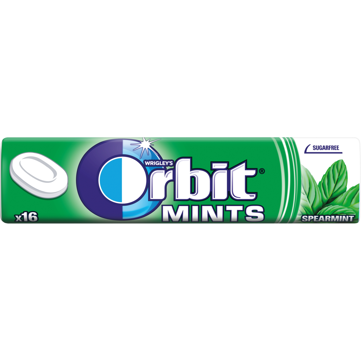 WRIGLEY'S ORBIT MINTS Spearmint Flavor Sugarfree Pastilles 28g