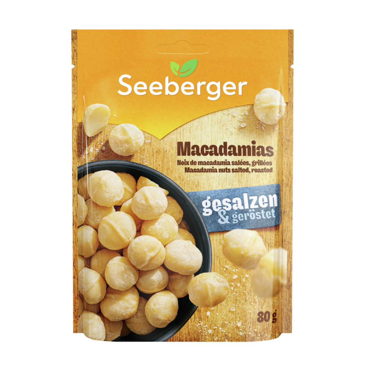 SEEBERGER Roasted & Salted Macadamia Nuts 80g