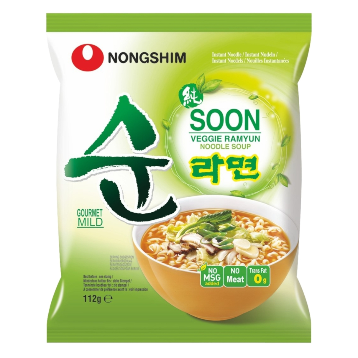 NONGSHIM SOON Veggie Ramen Instant Noodles 112g
