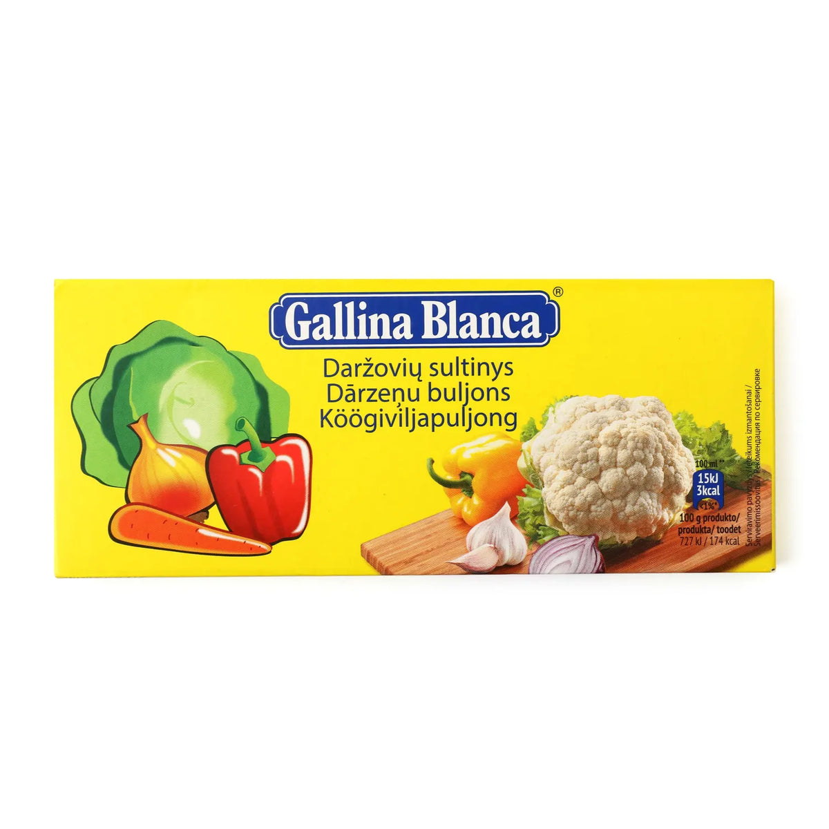 GALLINA BLANCA VEGETABLE Bouillon Broth Soup Cubes 120g