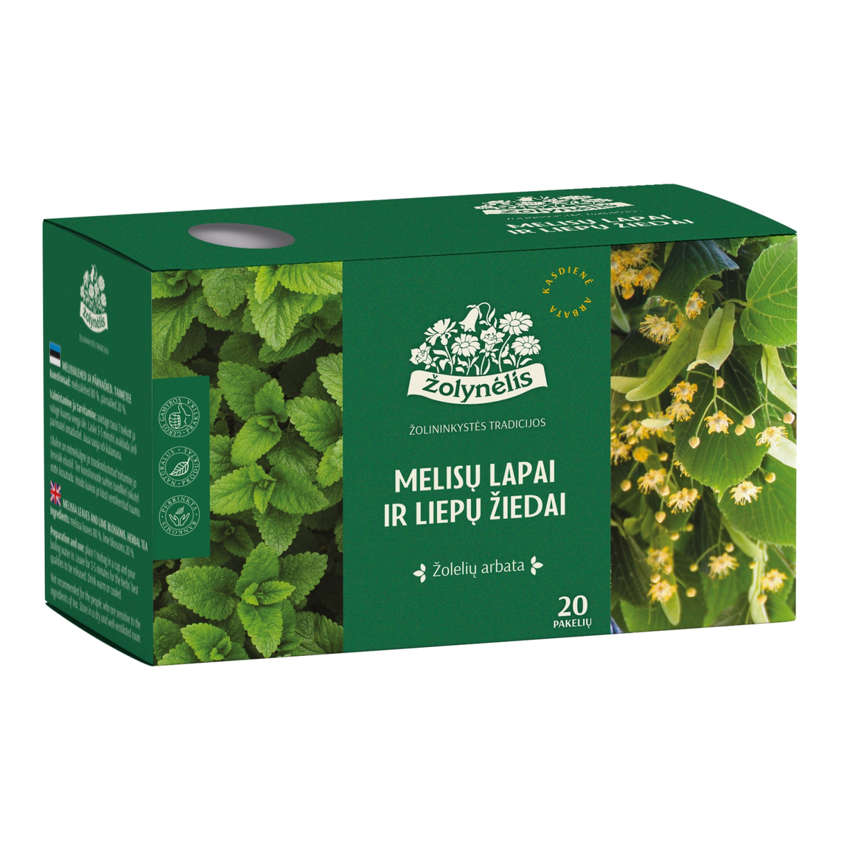 ŽOLYNĖLIS Lemon Balm & Linden Blossom Herbal Tea 24g