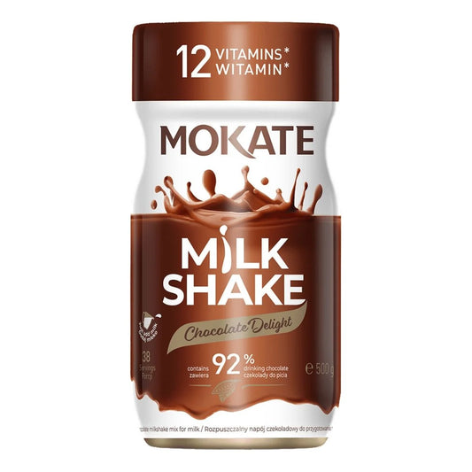 MOKATE MILK SHAKE Mix for Milk Chocolate Delight Flavor 500g 17.6oz