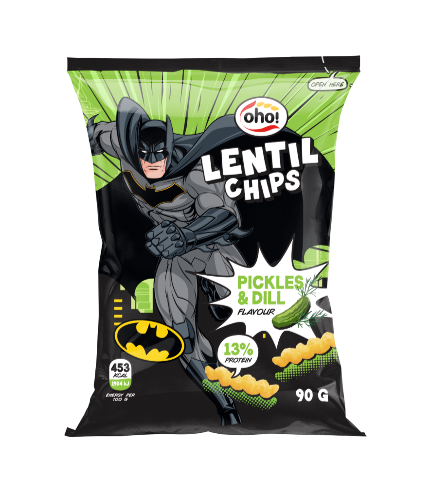 OHO! Pickles & Dill Flavor Puffed Lentil Chips 90g