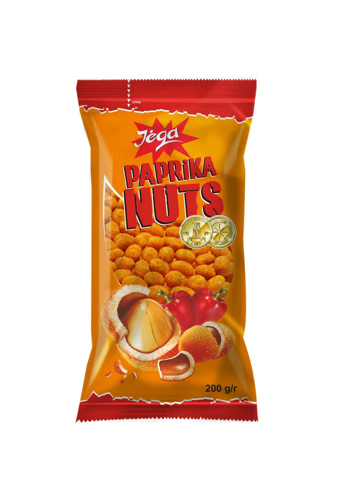 JEGA PRAPRIKA Flavor Crispy Coated Peanuts 200g