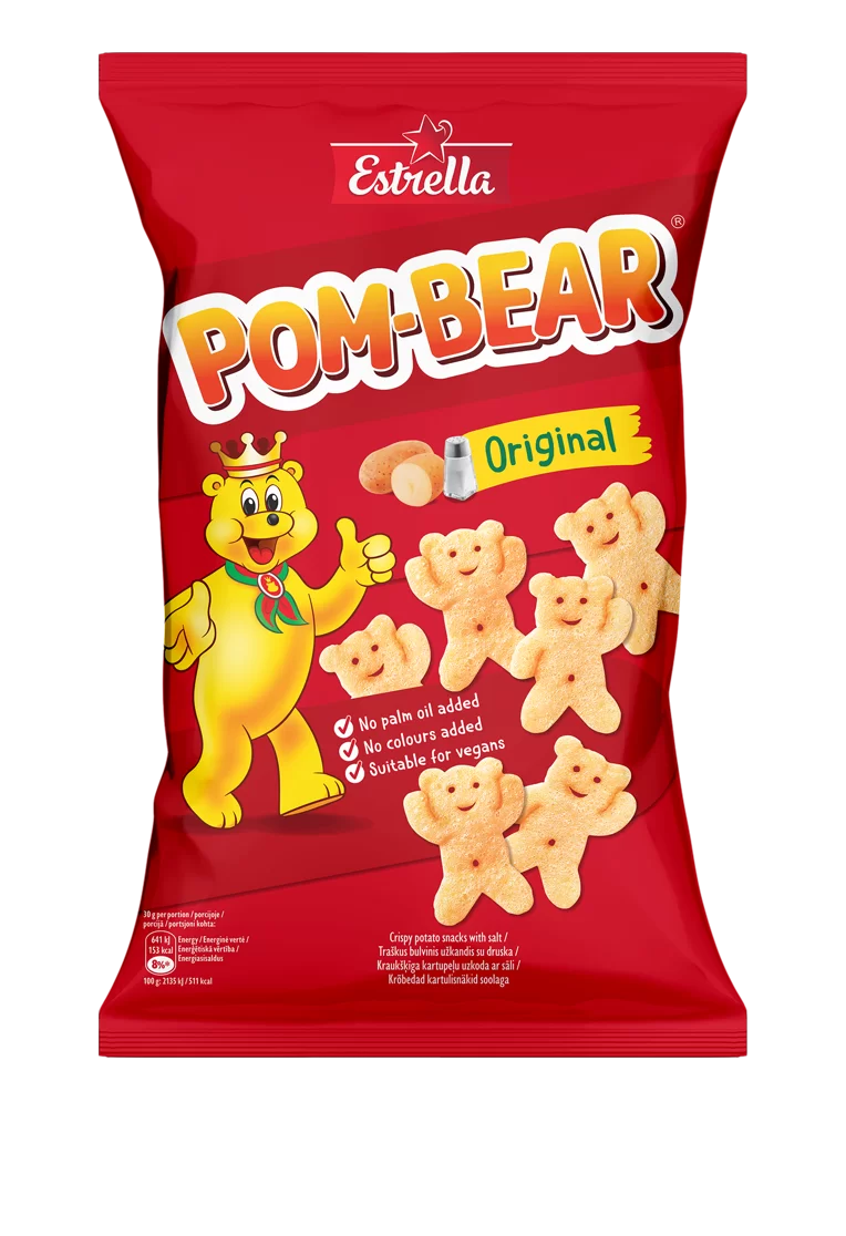 ESTRELLA POM-BEAR Puffed Potato Chips 65g