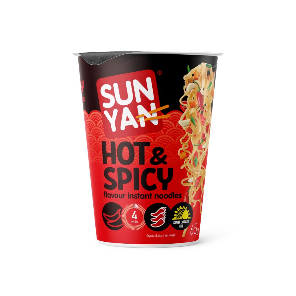 SUN YAN HOT & SPICY Flavor Instant Noodles 65g