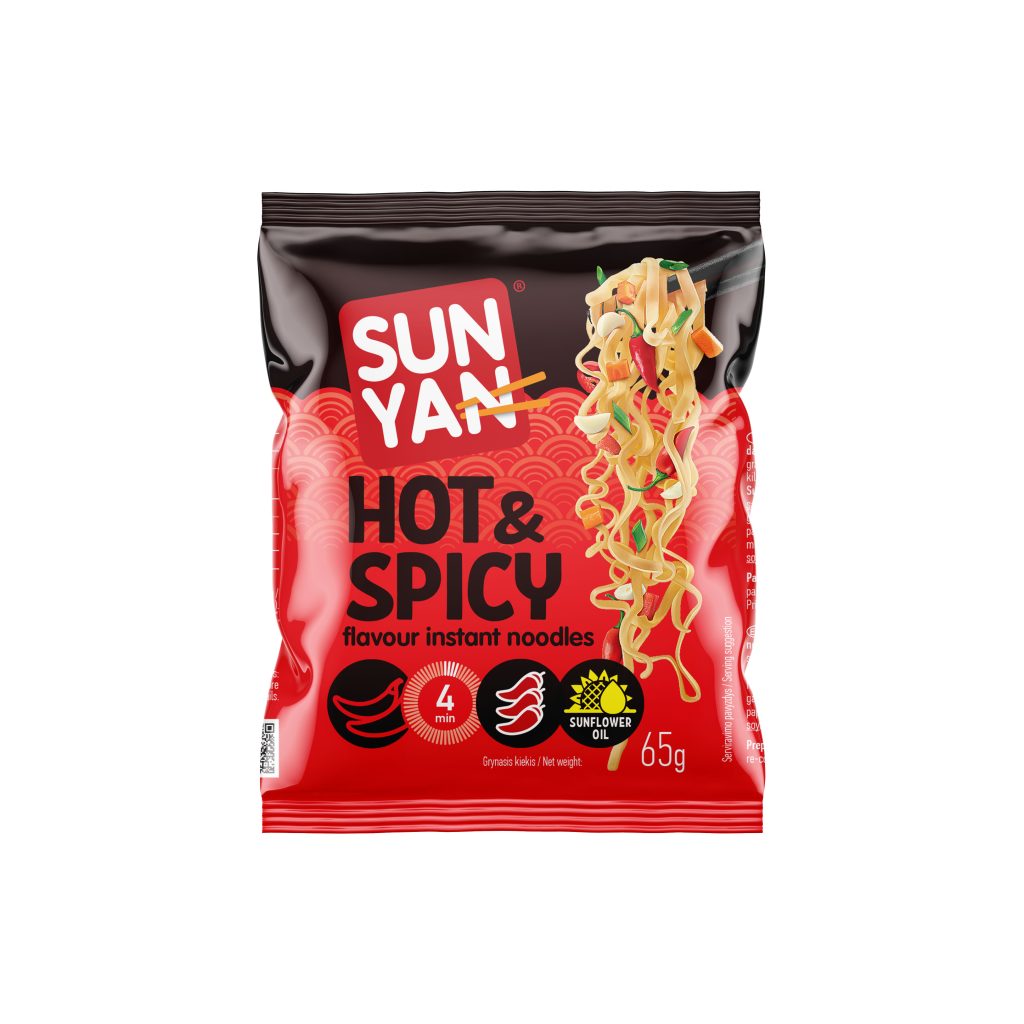 SUN YAN HOT & SPICY Flavor Instant Noodles 65g