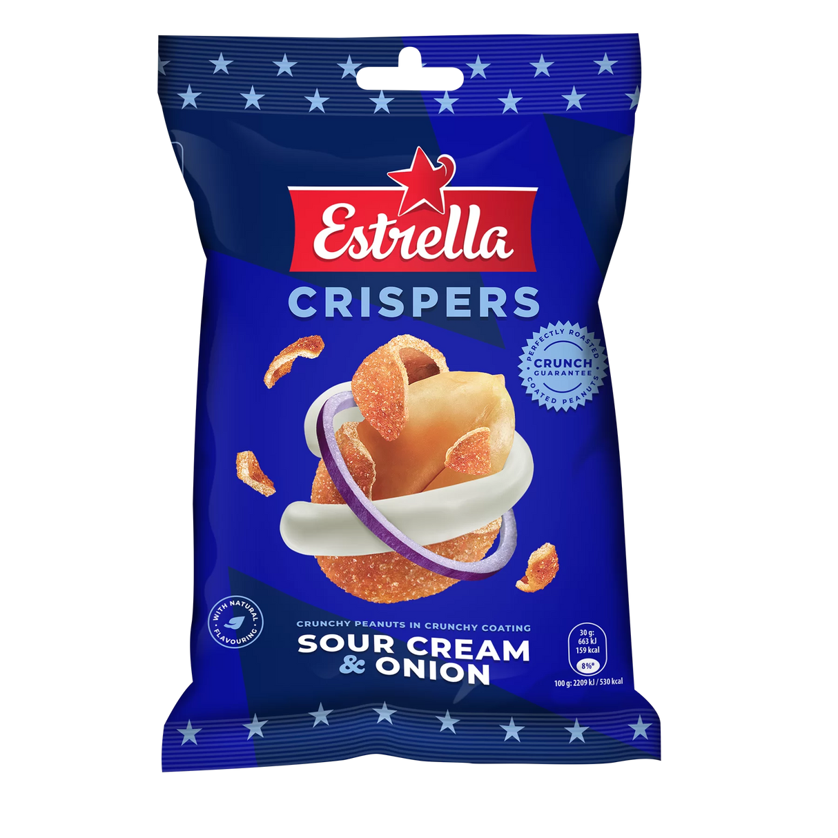 ESTRELLA CRISPERS Sour Cream & Onion Flavor Peanuts in Crunchy Coating 140g