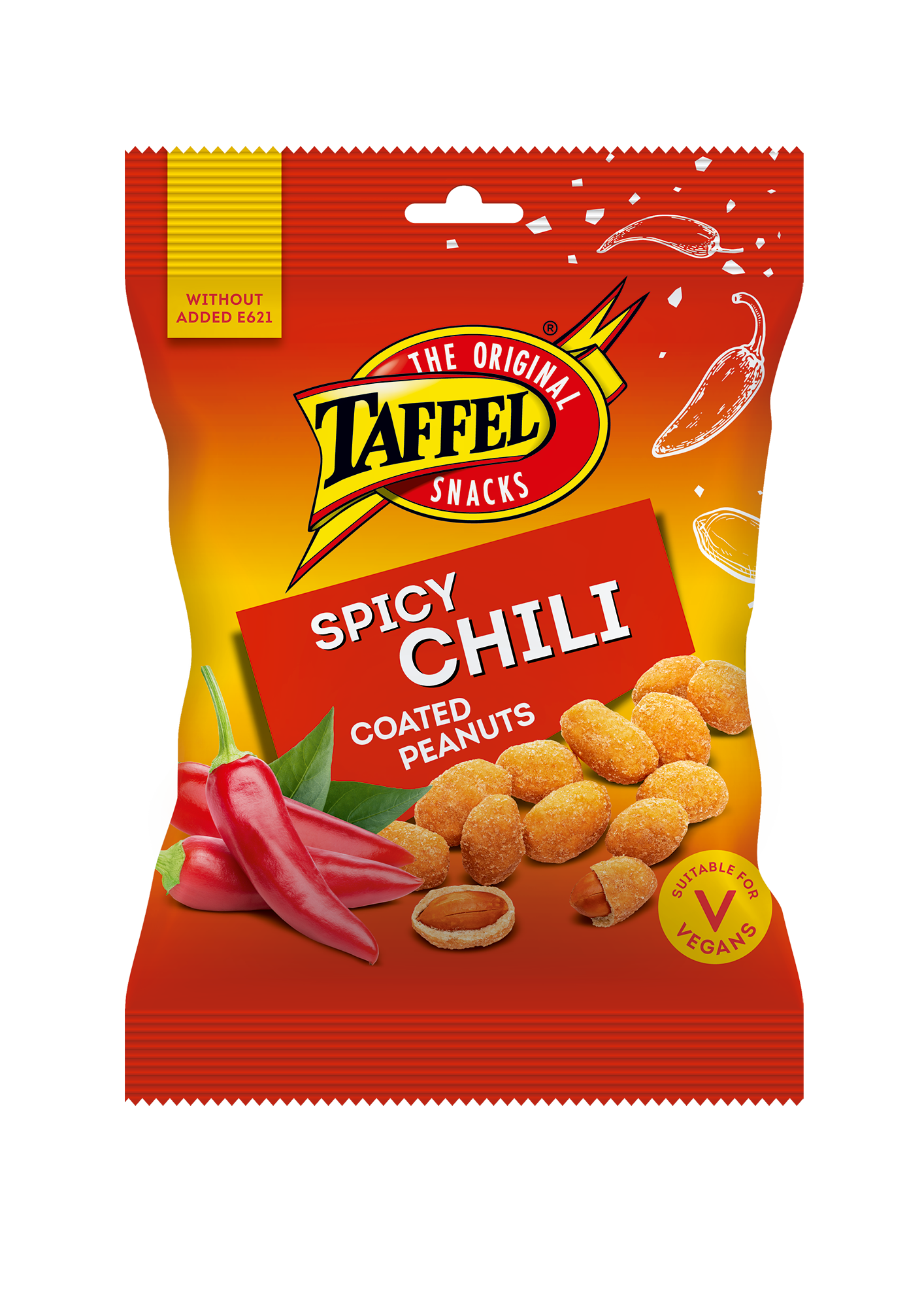 TAFFEL SPICY CHILI Flavor Coated Peanuts Snacks 140g 4.9oz