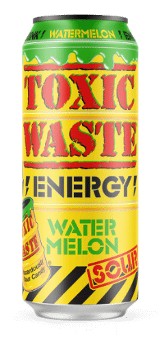 TOXIC WASTE Energy Drink Bundle Sour Cherry, Watermelon, Blue Razz Flavors 3 x 500ml