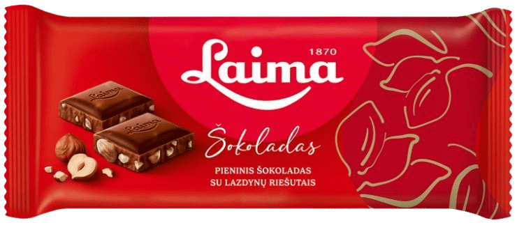 LAIMA Milk Chocolate Bar with Hazelnuts 90g