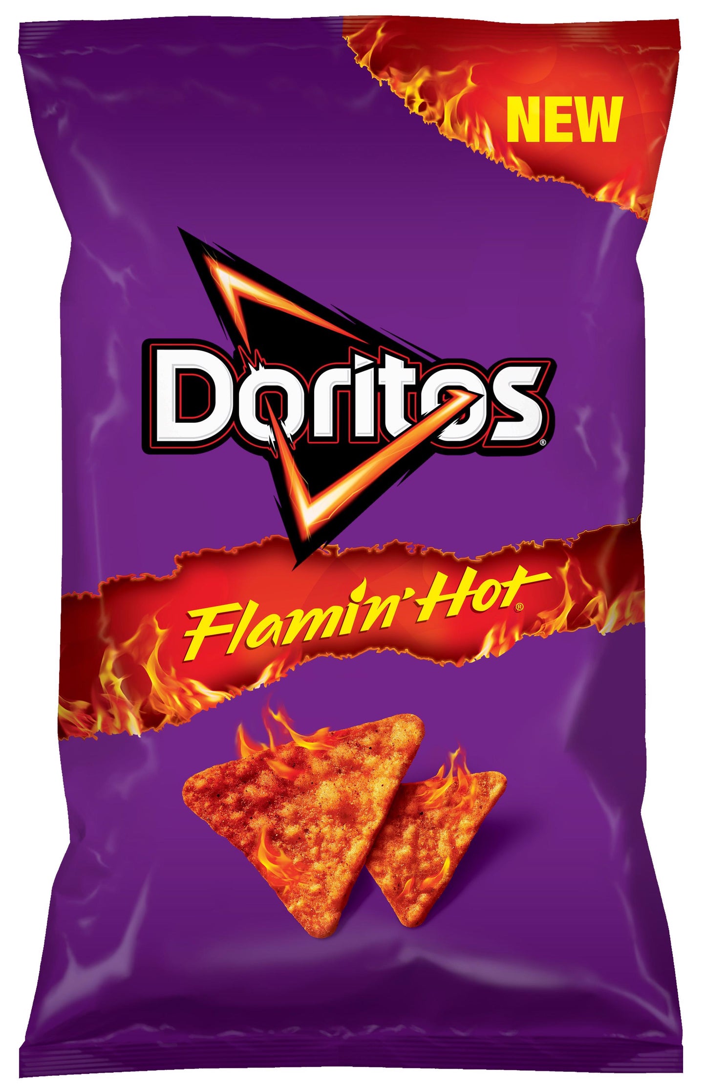 DORITOS Flamin Hot Flavor Corn Chips Snacks Big Pack 75g 2.65oz