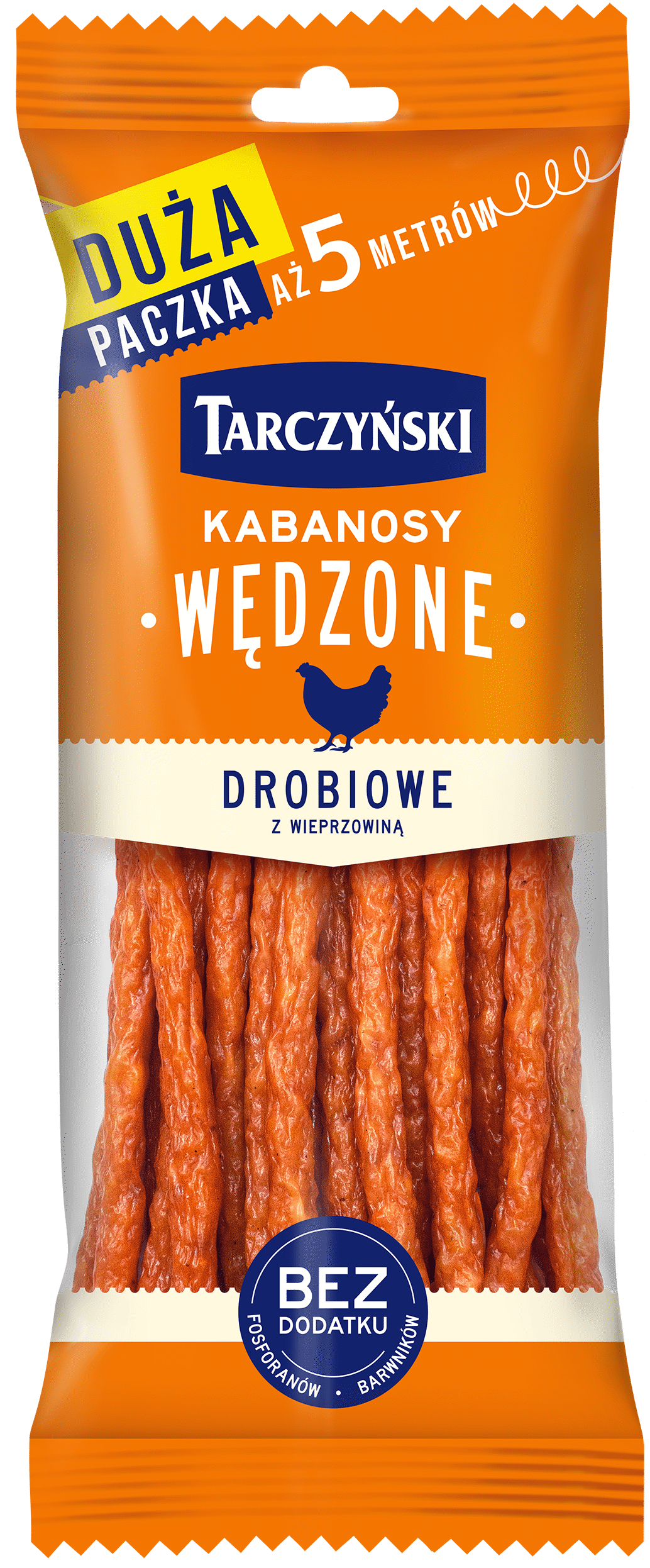 TARCZYNSKI CHICKEN Hot Smoked Cabanossi Sausages 220g