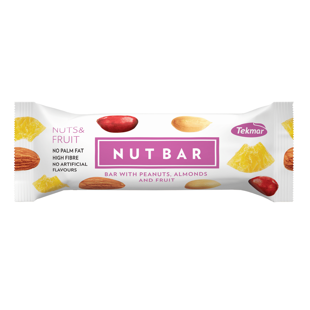 TEKMAR NUT BAR Vegan Cereal Bar with Peanuts, Almonds & Fruit 40g