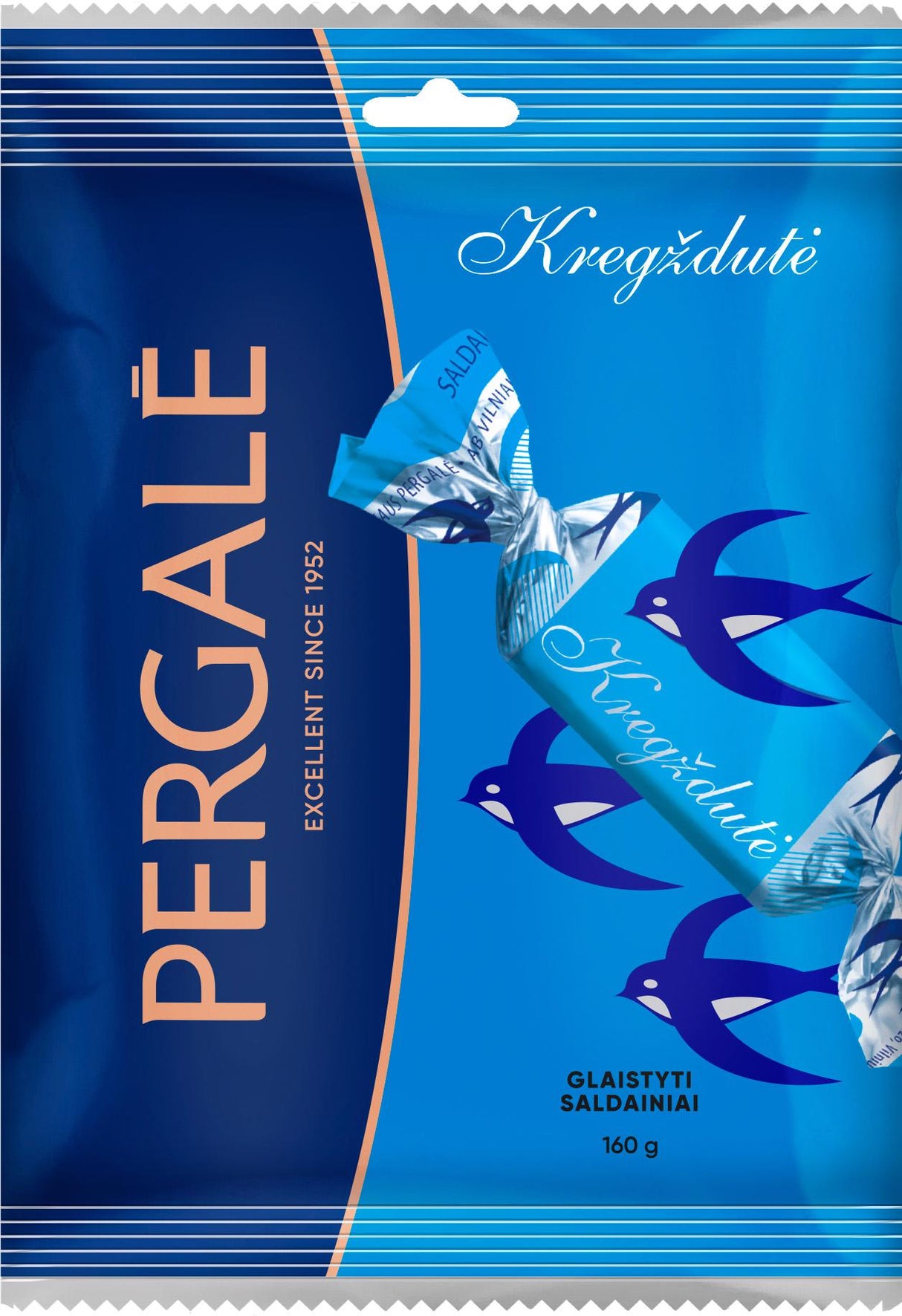 PERGALE KREGŽDUTĖ Milk Chocolate Candies 160g