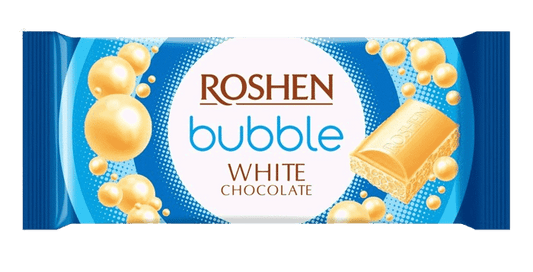 ROSHEN BUBBLE White Chocolate Bar 80g 2.8oz