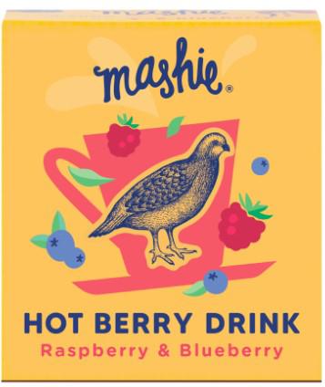 MASHIE Raspberry & Blueberry Flavor Berry Puree for Hot & Cold Fruit Tea 180g