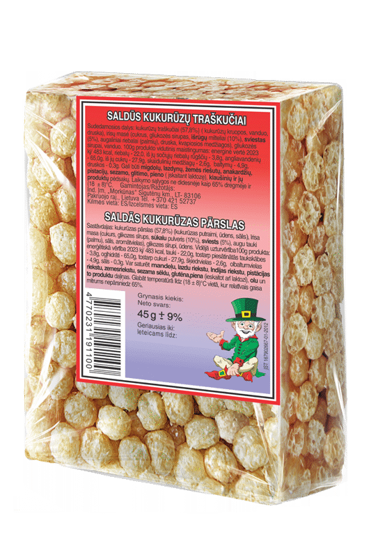Sweet Corn Brick Retro Puffed Snacks 45g