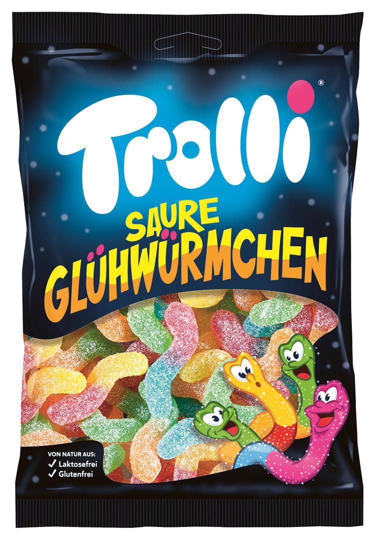 TROLLI Sour Sugar Coated Worms Gummi Candies 100g