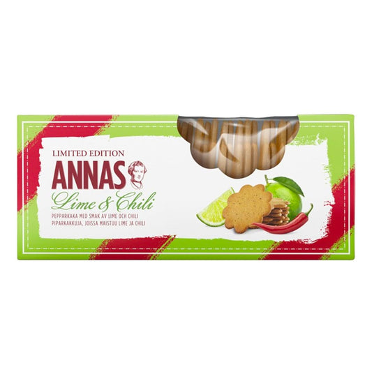 ANNAS Lime & Chili Flavor Thins Swedish Pepparkaka Cookies 150g 5.3oz