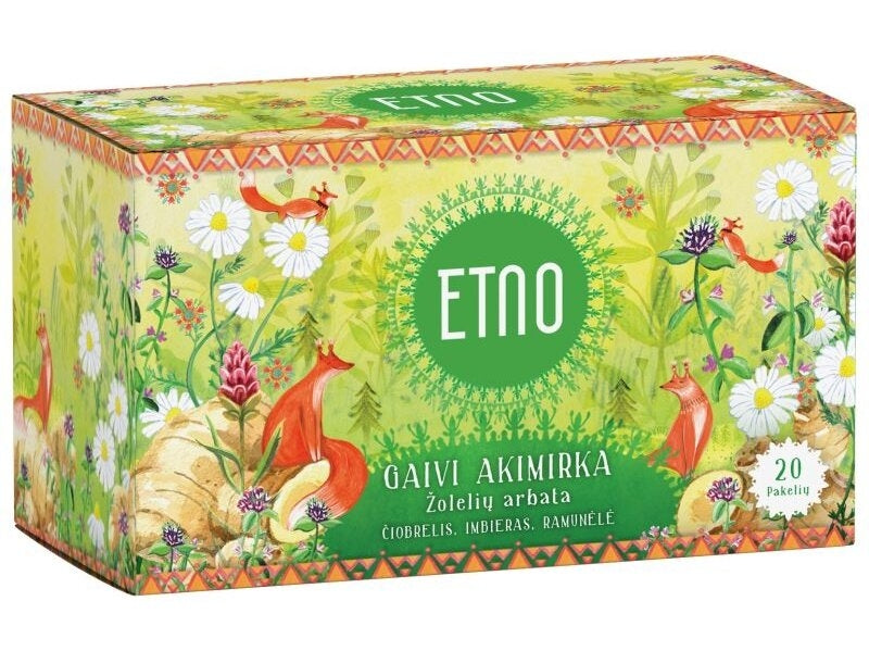 ETNO Herbal Tea with Ginger, Chamomile & Orange 30g