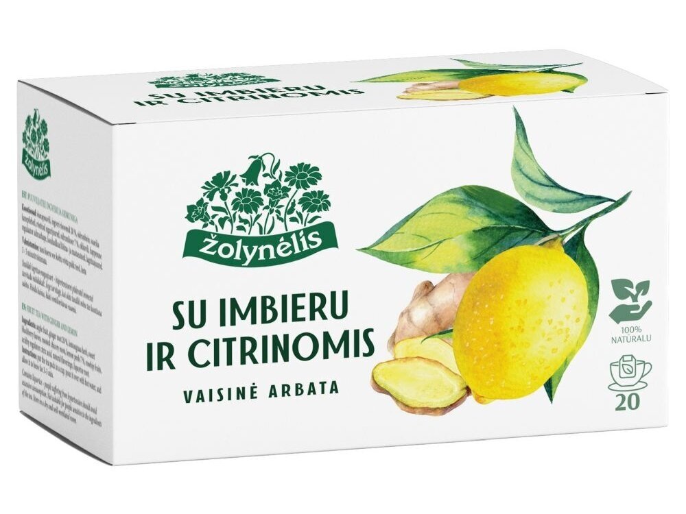 ŽOLYNĖLIS Natural Fruit Tea with Ginger & Lemon 40g