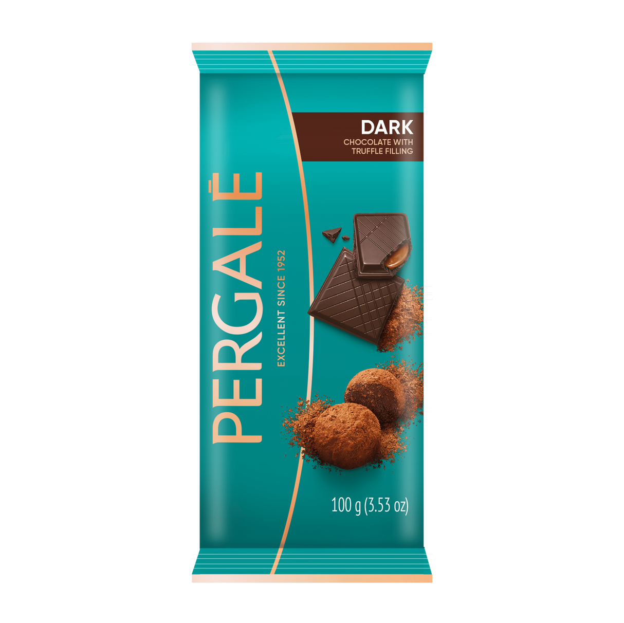 PERGALE Dark Chocolate Bar with Truffle Cream Filling 100g