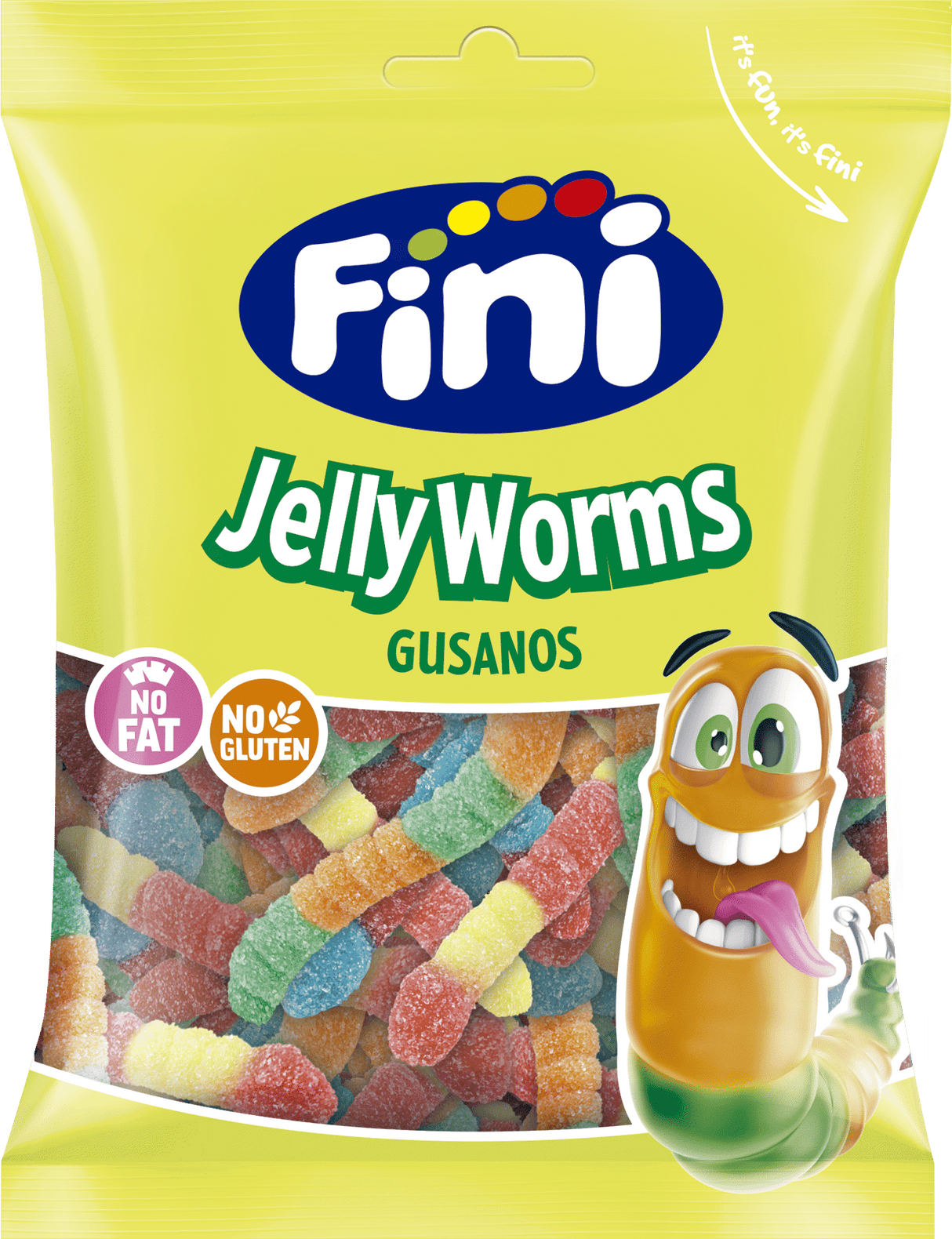 FINI JELLY WORMS Sugar Coated Gummies 90g