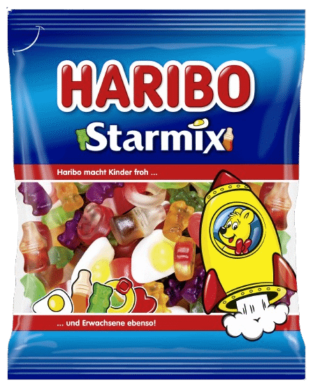 HARIBO STARMIX Assorted Shape Fruit Flavor Gummi Candies 100g